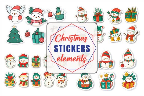 Christmas Stickers in Flat Art: Creative Uses and Business Opportunities