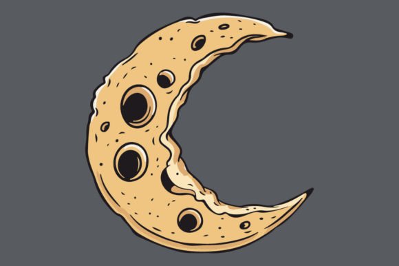 Creepy Moon: A Spooky Design Element for Your Creative Projects