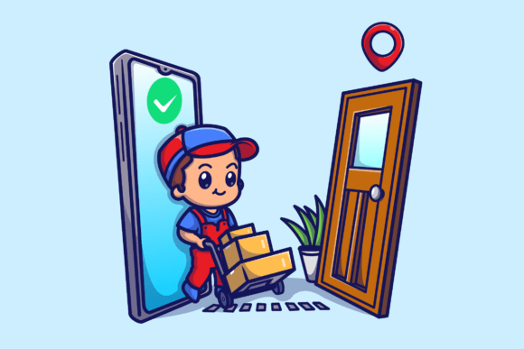 Cute Courier Delivery Package Cartoon: A Versatile Design Element for Modern Creatives