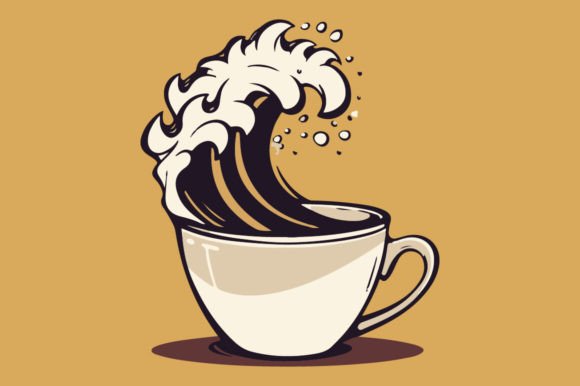The Coffee Wave Design: A Versatile Visual Trend for Modern Businesses